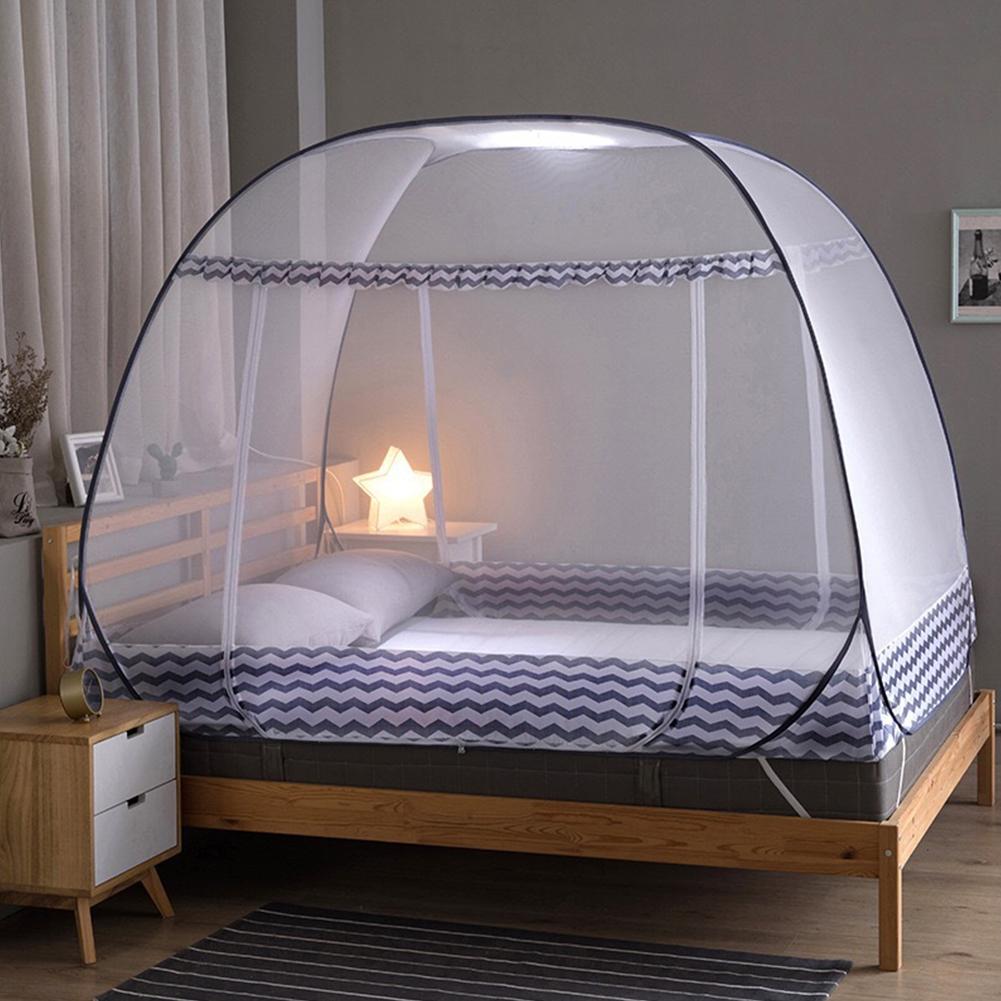 Mosquito Net Bed Canopy Foldable Net For Single Person Automatic Insect Protection Net