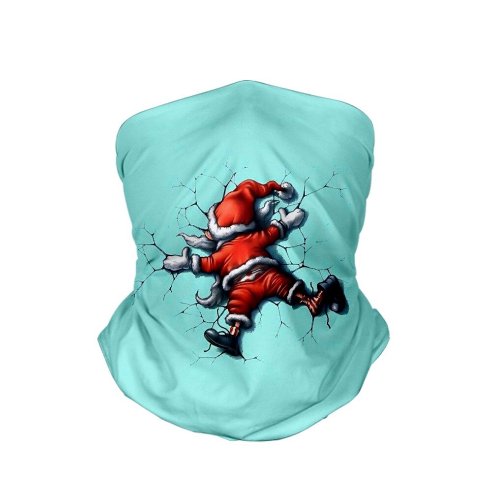Children's Christmas 3D printed face balaclave kids bandana multi-functional magic headheand boys and girls scarf: etk08