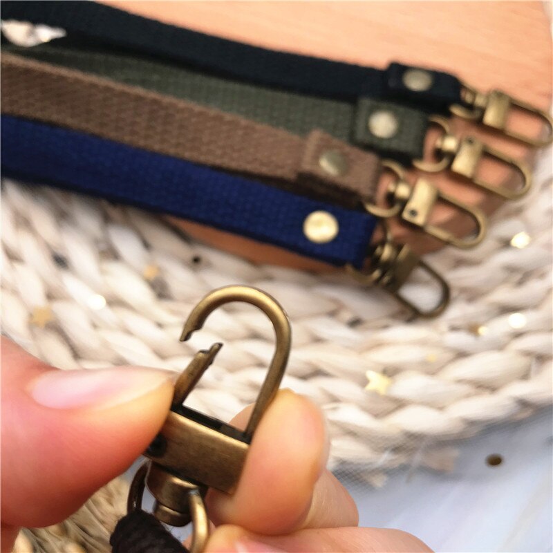 Moda unissex multi chaveiro tecido de lona webbing casual alça do telefone móvel para cartão de identificação chave pulseira usb crachá titular alça de pulso