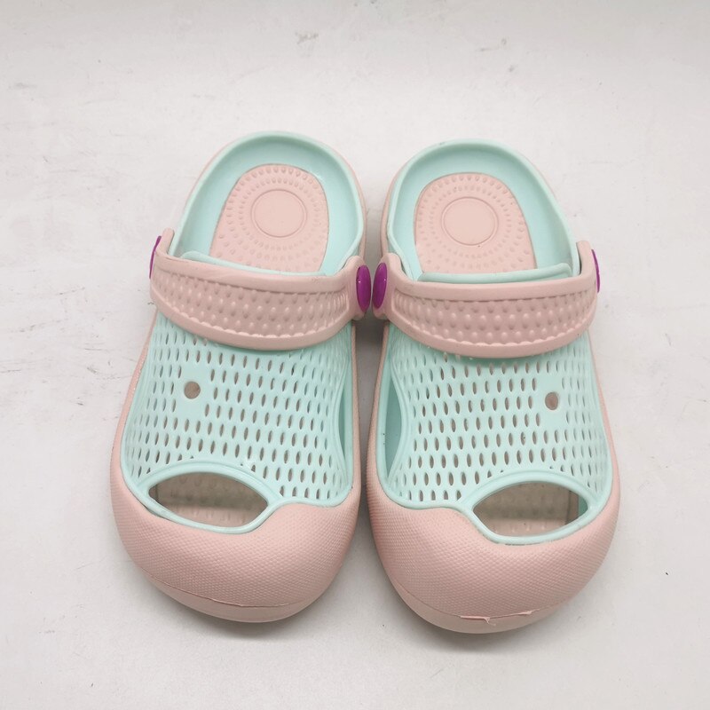 Najwyższa jakość chłopcy dziewczęta chodaki ogrodowe kapcie plażbyć winnym galaretki pcv masaż wkładka letnie buty dla dziewczyny chłopiec dzieci 24 25 26 27 28 29: mennica zielony różowy / 29