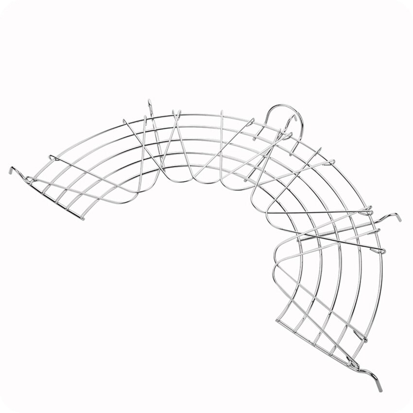 Multi-Function Frying Oil Filter Rack Stainless Steel Semicircle Steaming Drain Oil Holder Kitchen Cooking Foldable Gadgets