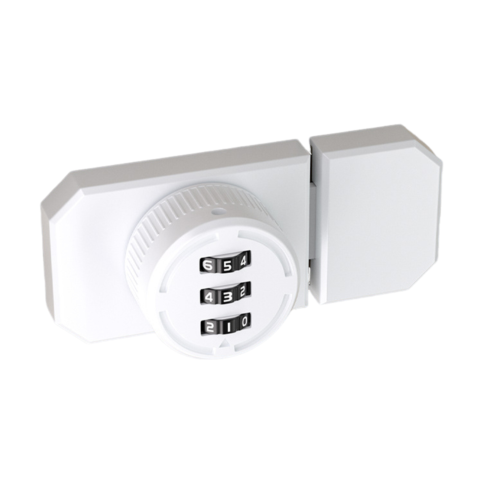 3 Digit Password Cabinet Locks No-Punch Combination Door Lock with Combination Latch for Closet Door Barn Door: WHITE