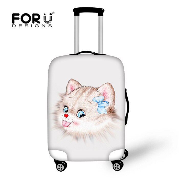 FORUDESIGNS Travel On Road Luggage Cover Protective Dye Dog Paw Print Apply to 18-30 inch Trunk Case Covers Vacation Accessories: CC9006 / L