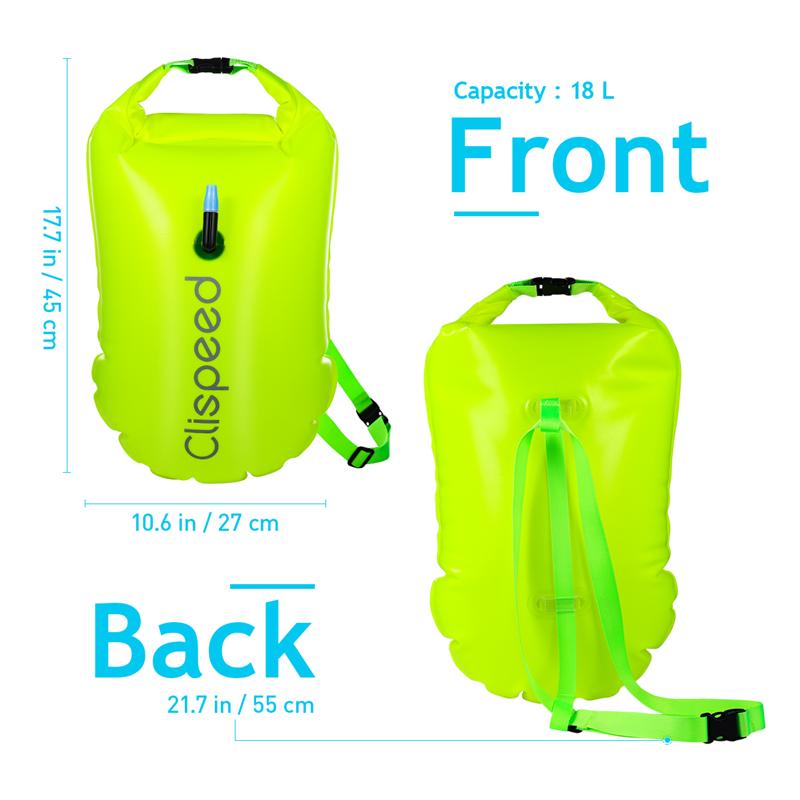 Swim Buoy Adjustable 18L Swimming Buoy Safety Float Swimming Bubble for Swim Training Kayaking