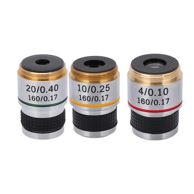 Achromatic Objective Lens Microscope Objective Wide Field for Biological Microscope