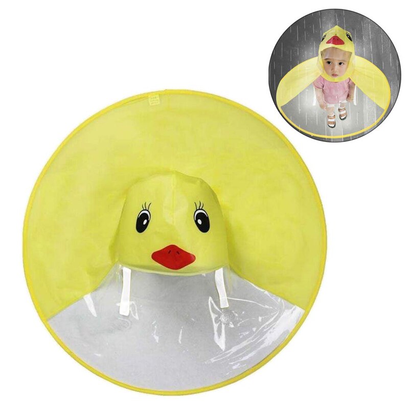 Chubasquero para niños, capa de pato amarillo, platillo volador, Poncho EVA, niño, niña, jardín de infantes, chubasquero rojo neto para bebé