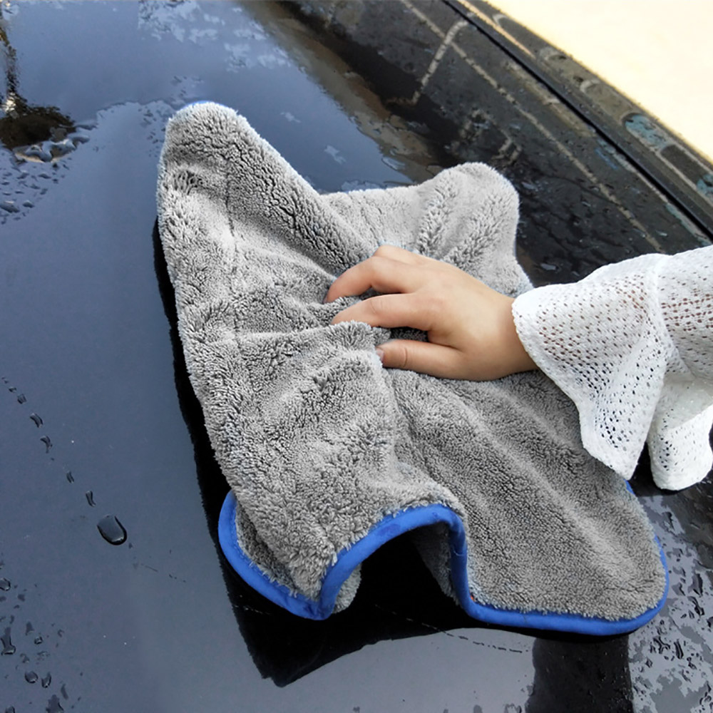 40*40cm 1200 gsm bildetaljer mikrofiberhåndklæde tykkere absorberende bilrengøring tørringsklud blød vaskeklud til biler køkken