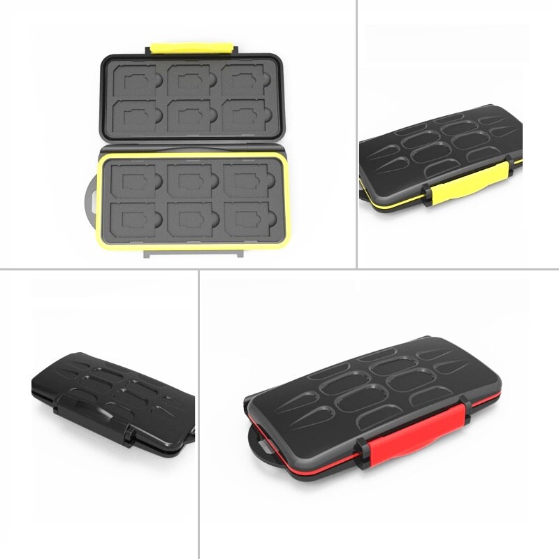 Memory Card Case Box Storage Holder 12 SD 12TF Micro SD Card 24 Cards Hard Bag Waterproof plastic shaped 12TF+12SD