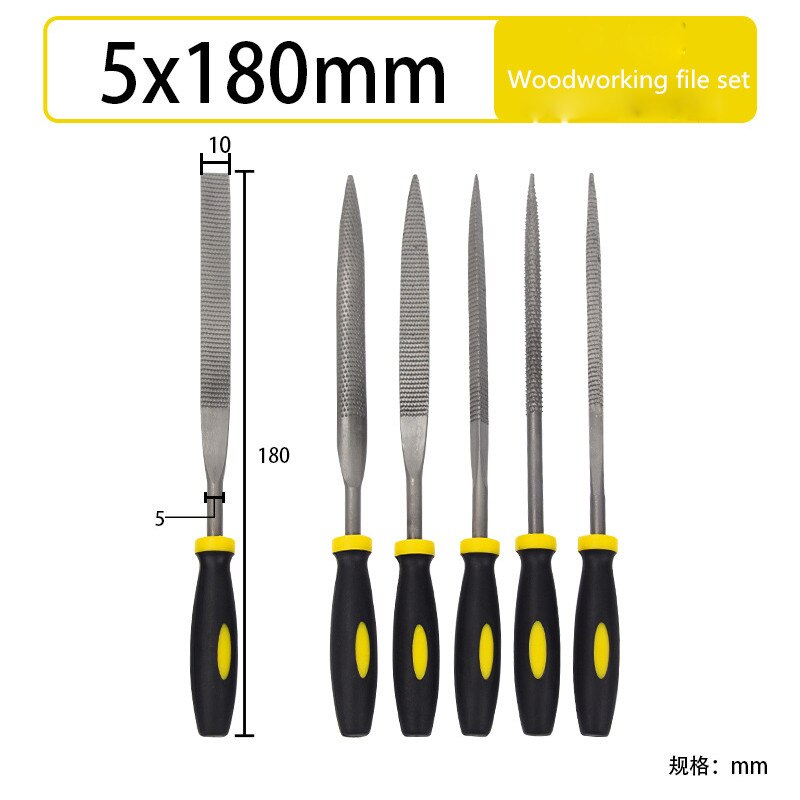 6-piece Mini Woodworking Files Set Wood Files Bodhi Redwood Files Small Assorted carpenter's saw file dremel tools: 5X180mm 6-piece set
