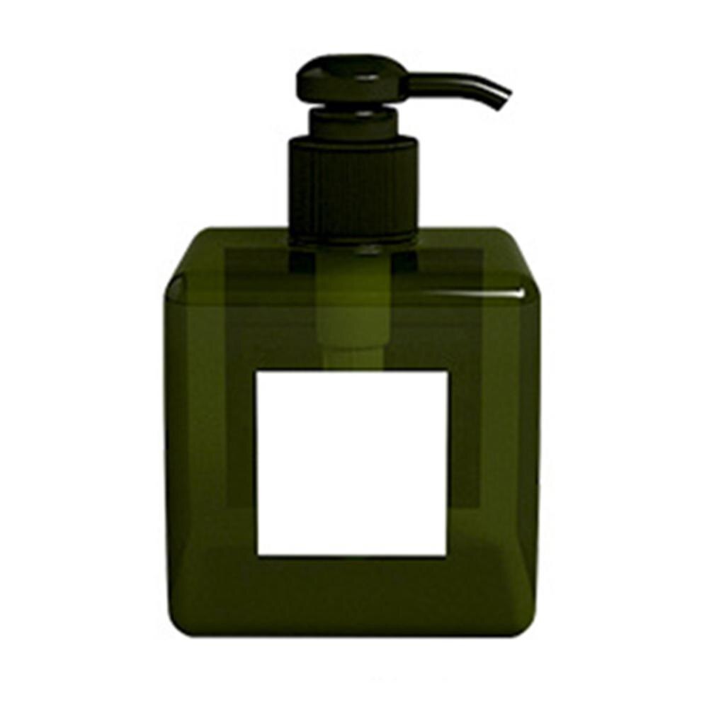 250/450Ml Duidelijk Fles Vierkante Dispenser Zeep Schuim Schuimende Pomp Lege Plastic Storage Container Vloeibare Douchegel Schuim pomp: Green250ml