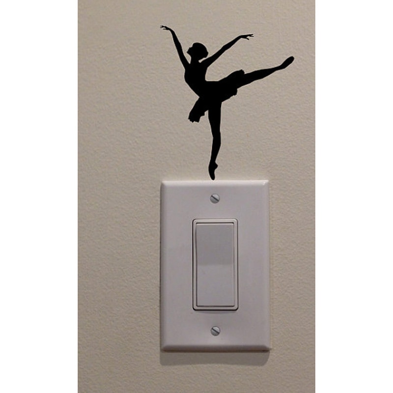 Balletdanser Dansen Home Decoratie Vinyl Switch Sticker Decal 5WS0021