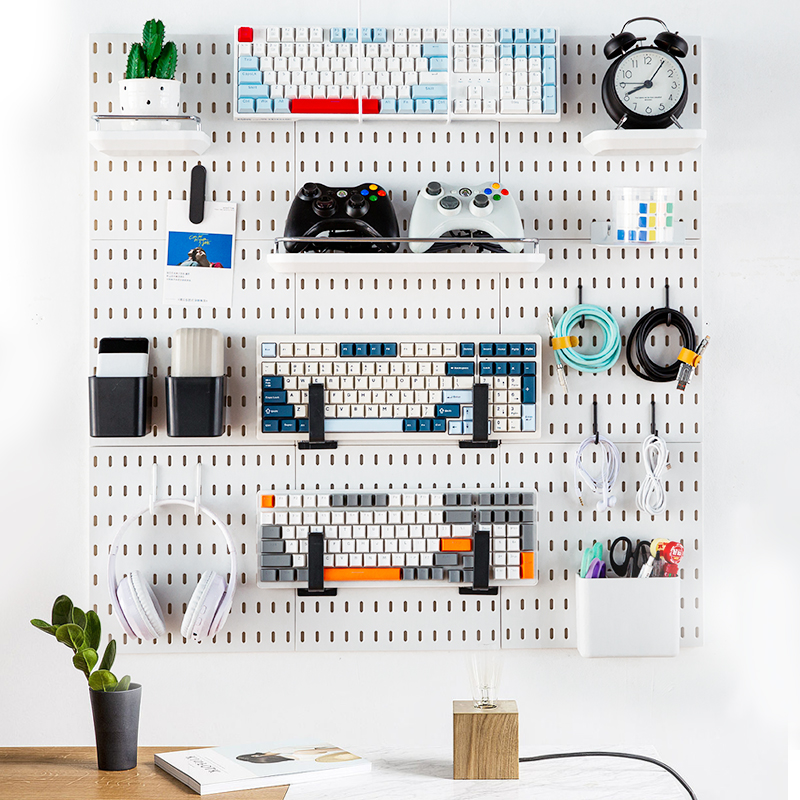 Vouwwand Pegboard Wandrek Pegboard Accessoires Kamer Muur Organizer Planken Voor Gamer Kamer Paneel Wandgereedschap Badkamer Kitche