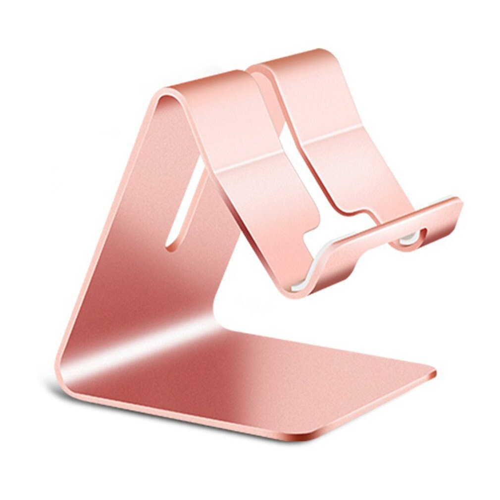 Universal aluminiumlegering smart telefonstativ skrivbordshållare laddningsstativ hållare för iphone metall tabletter stativ för ipad surfplatta: Rosa