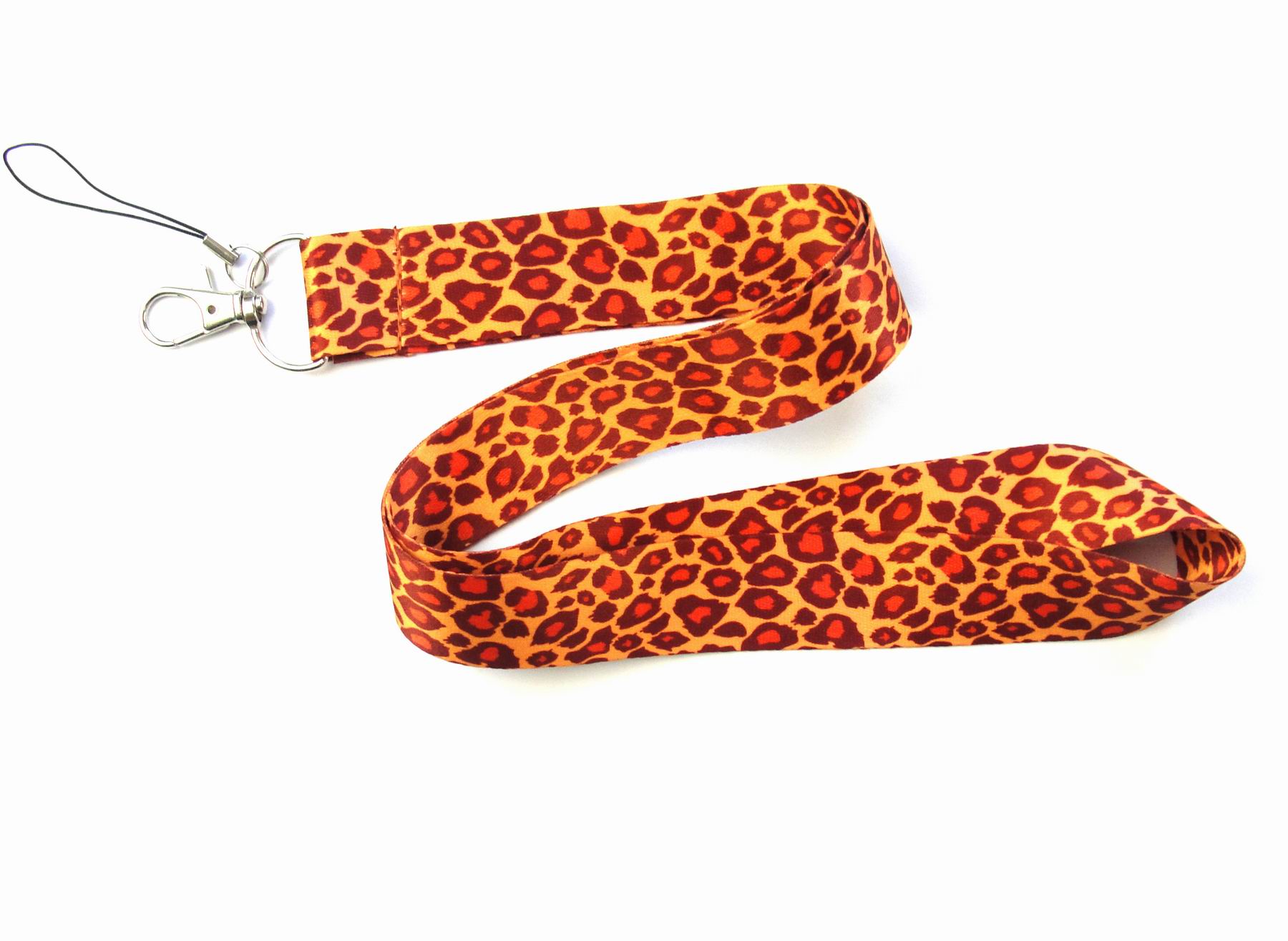 Leopard Phone Lanyard Key Rope Lanyard Neck Lanyard Rope Hang Card Badge Gym Keychain Lanyard Key Material Model Number: 4