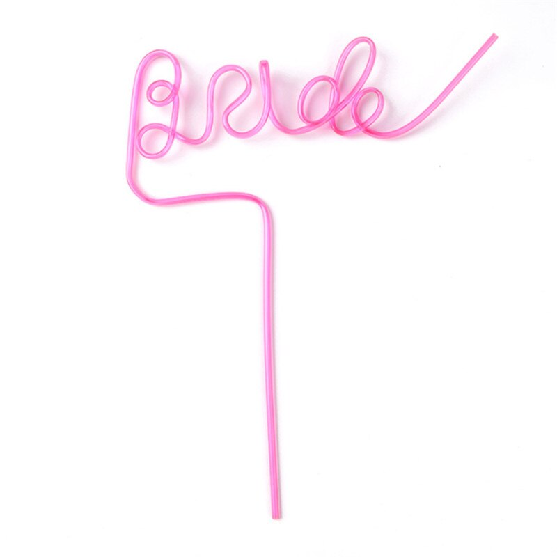 Bridal Shower Bachelorette hen Party Bride to be Wedding engagement bridesmaid table centerpiece decoration favor straw: bride
