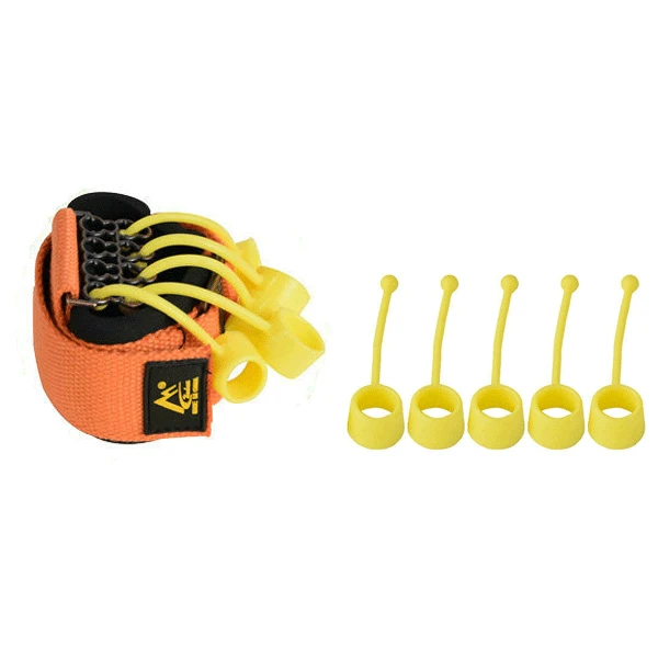 Pinça de mão portátil silicone expansor de dedo aperto de mão treinador de força de pulso exercitador de dedo faixa de resistência fitness: Dourado
