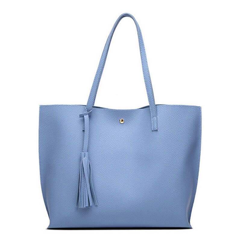 Laamei femmes Sac à Main grande capacité sacs à bandoulière de en cuir PU sacs à bandoulière dames sacs sauvages Sac A Main Femme: B-blue