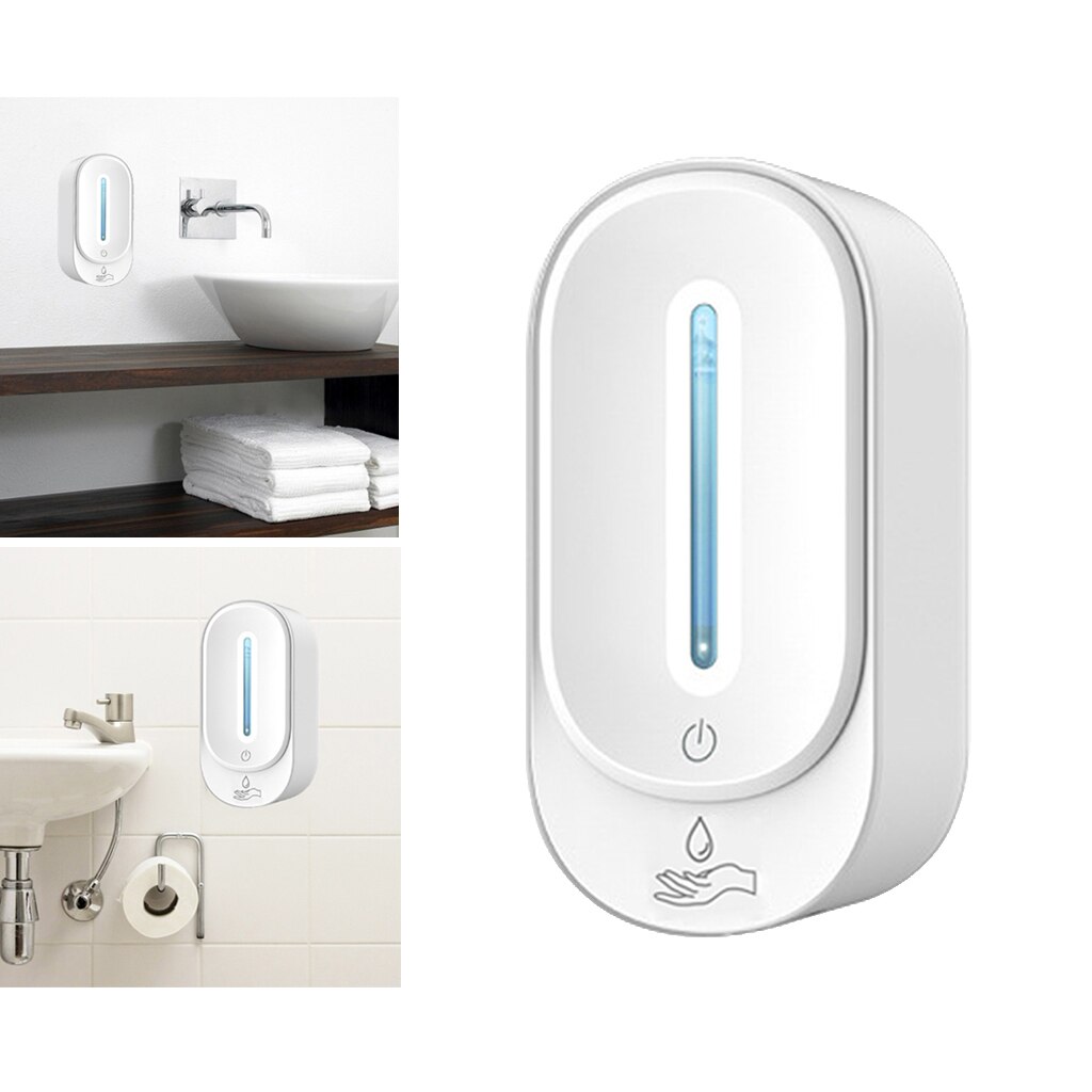 Dispensador de jabón automático para colgar en la pared, desinfectante de manos para el Hogar, baño y cocina, 350ml: gel