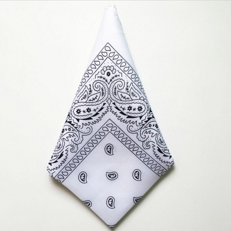 Bandana Square Scarf Unisex Hip Hop Headwear Hair Neck Scarf Men Square Scarves Print Handkerchie Cashew Flowers: WT