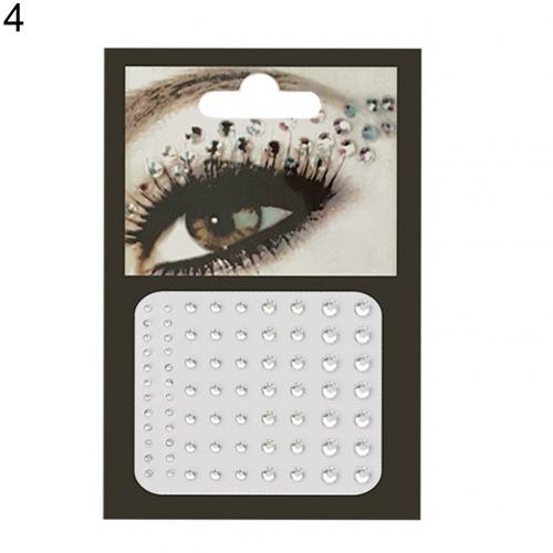 Kropp ansikte smink tillfällig glitter ögon klistermärken diy nail art strass dekor: 4