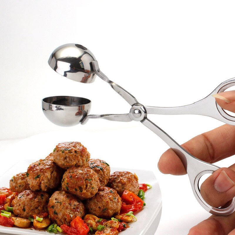 Non Stick Stainless Steel Meat Baller Cookie Dough Meatball Scoop Large Kitchen Utensils Food Shaped Maker