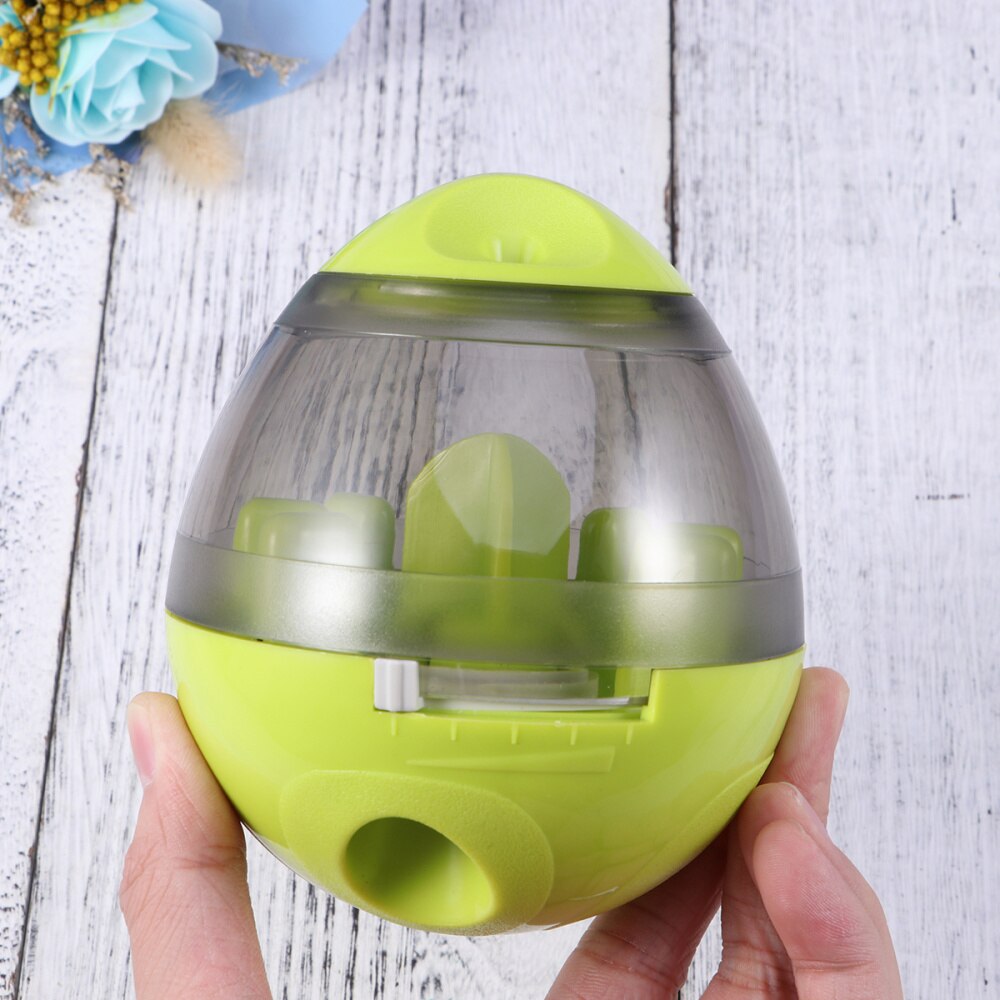 Fun Interactive Treat-dispensing Ball Nontoxic Bite-resistant IQ Treat Ball for Dogs and Cats - Green