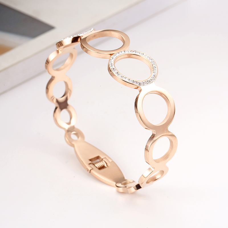 316 rostfritt stål roséguld kristaller armband för kvinnor armband nickelfria smycken bästa
