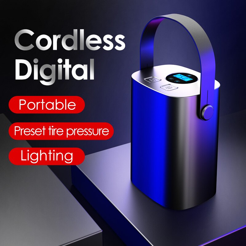 Handheld Wireless Car Air Compressor 150PSI Auto Tire Inflator Pump 12V Digital Tyre Pressure Cordless Home Car USB Chargable