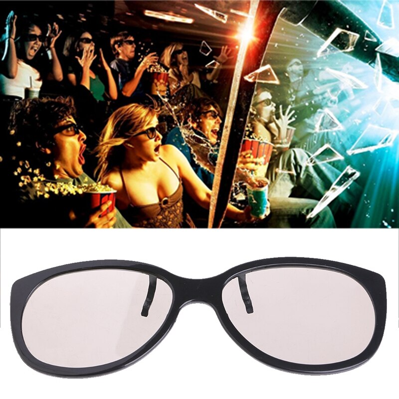 Clip-On Type Circular Passive Polarized 3D Glasses For TV Real 3D Cinema 0.22mm