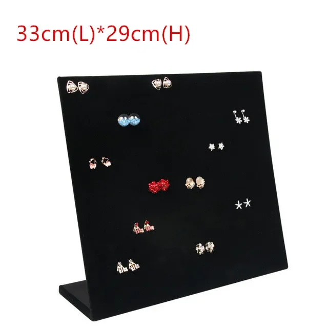 Flanel Sieradendoos Sieraden Display Oorbellen Stud Ketting Hanger Opslag Showcase Rack case Board: green