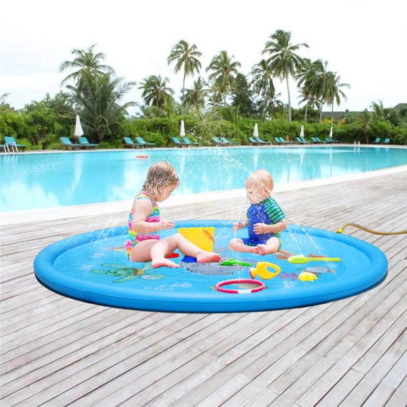 100/170 cm cuscino per tappetino d'acqua Spray gonfiabile estate bambini gioca tappetino per acqua prato giochi Pad spruzzatore giocattoli accessori per piscina all'aperto