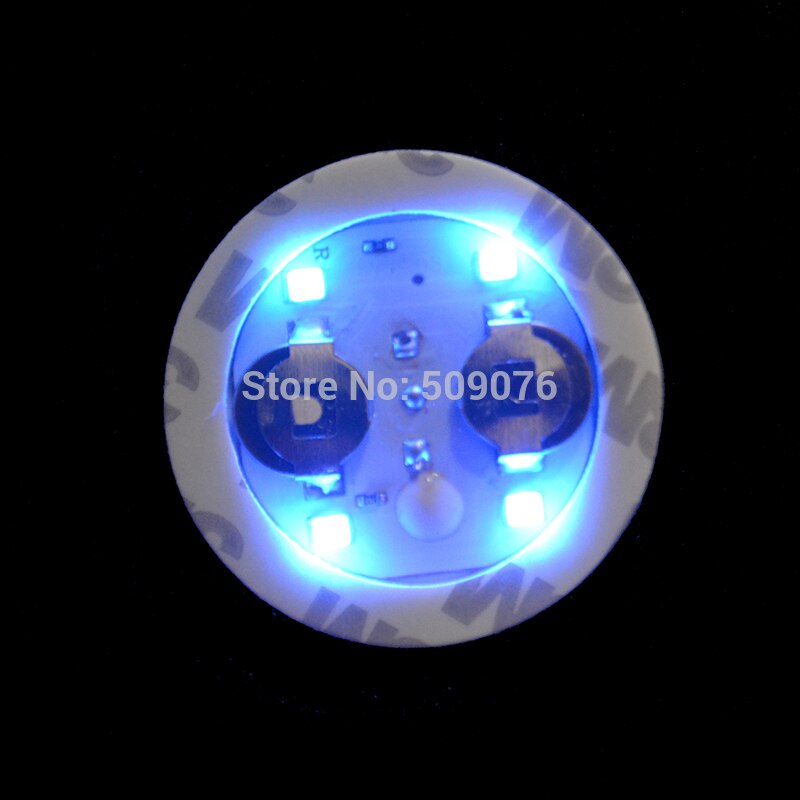 24pcs/lot 5CM led sticker bottle Flash Drinking Items Cocktail Bar Used LED Cup Coaster mini LED Cup Mat: 60MM blue light
