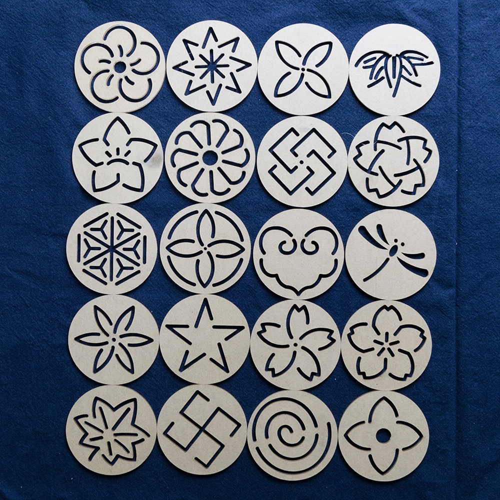 20 stk/sæt 6 cmx 6cm gennemsigtige sashiko skabeloner japansk stil mønster skabelon blomster broderi skabelon