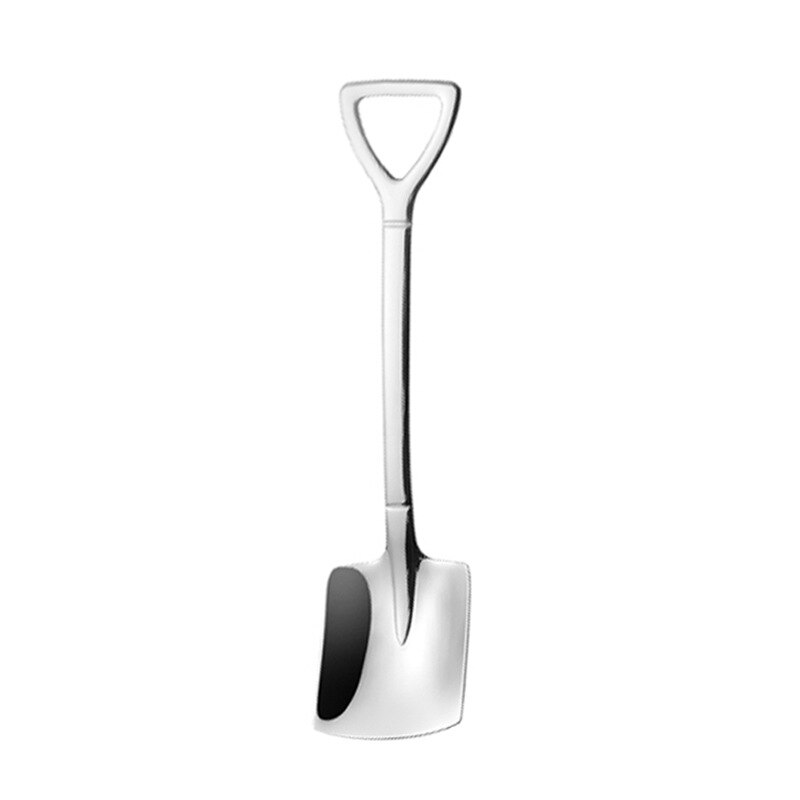 304 stainless steel shovel spoon, engineer, plain tip shovel spoon, dessert cake, ice cream and watermelon spoon.: 304 flat spoon