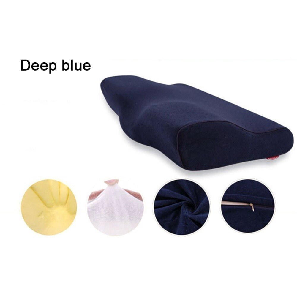 Vlinder Vormige Memory Kussens Ontspannen De Cervicale Wervelkolom Volwassen Trage Rebound Memory Foam Kussen Voor Slaap Cervicale Kussens 40