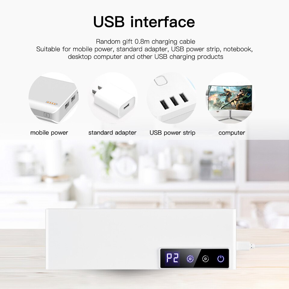 Mini Ozon Generator Deodorizer Luchtreiniger Draagbare Usb Air Kleine Ruimte Schoner Negatieve Ionen Generator Lage Noise Luchtverfrisser