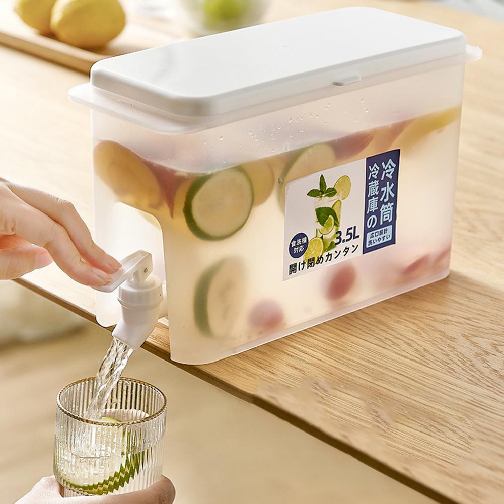Dispensador De Bebidas De 3,5 L Con Grifo - Para Nevera, Ideal Para Limonada, Jugos O Té Frío, Material PP