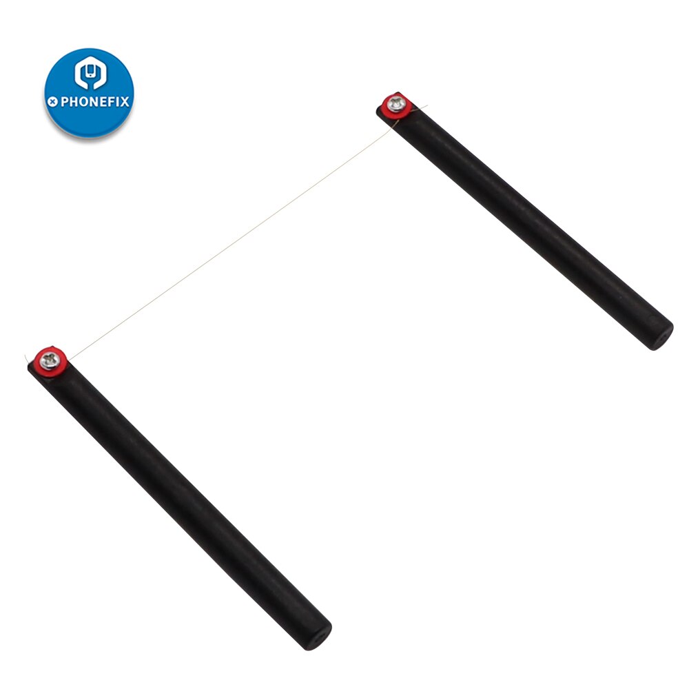 Ligne de séparateur de coupe d'écran de téléphone de coupe de fil d'acier de 0.08m 0.1mm avec la poignée pour le Kit de remplacement d'écran d'affichage à cristaux liquides d'iphone et d'ipad: Only 2 handles