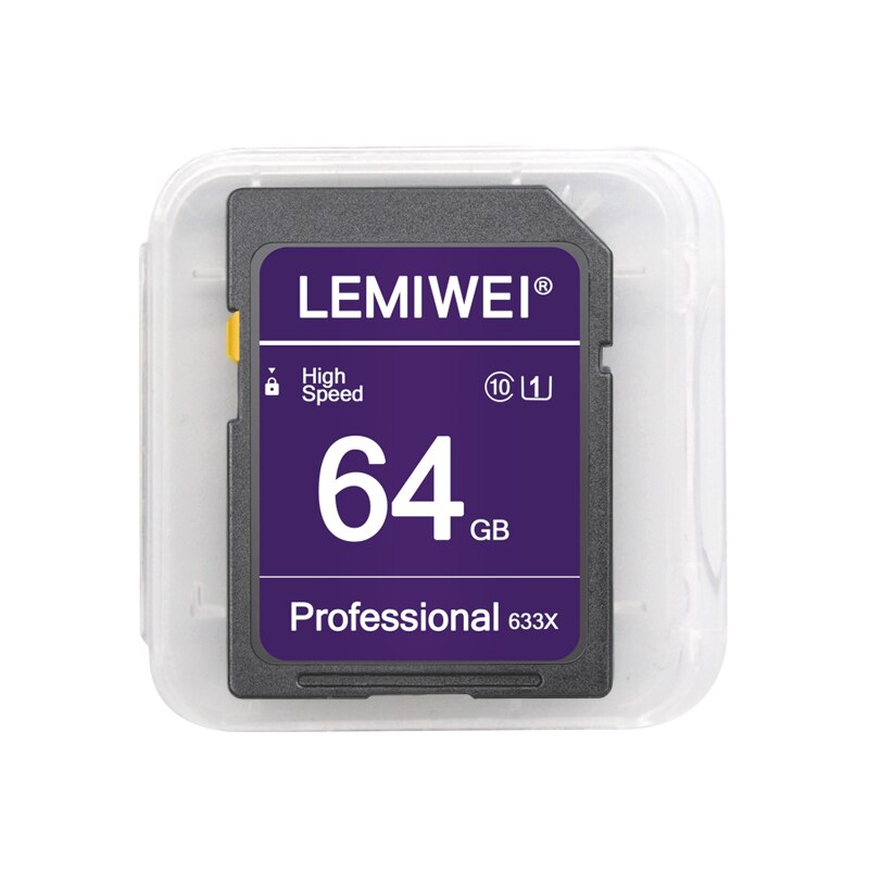 Hukommelseskort 64gb 32gb højhastighedskamera flashkort 16gb 8gb uhs-i klasse 10 lemiwei kamera lagerkort: 64gb