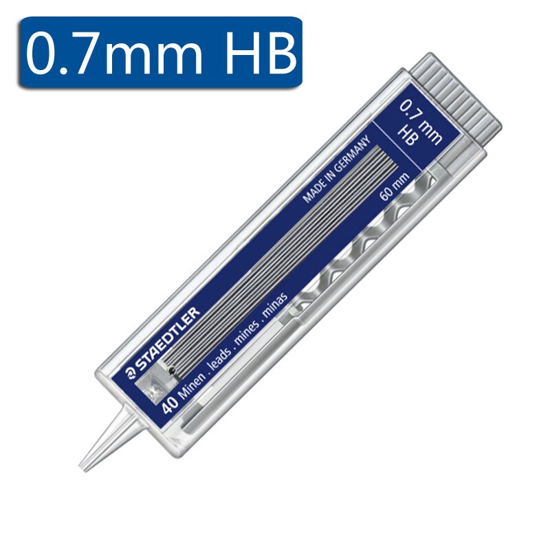 1 putki saksa staedtler 255 2b/hb 0.5mm 0.7mm mekaaninen kynätäyttö 40 johtoa per putki sopii kaikille tyypeille: 1 putki 0.7mm hb