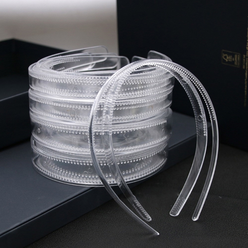 Diadema ancha y fina transparente para mujer, aro de pelo dentado para novia, 8mm/12mm/20mm/25mm, diadema de plástico transparente para , uso diario