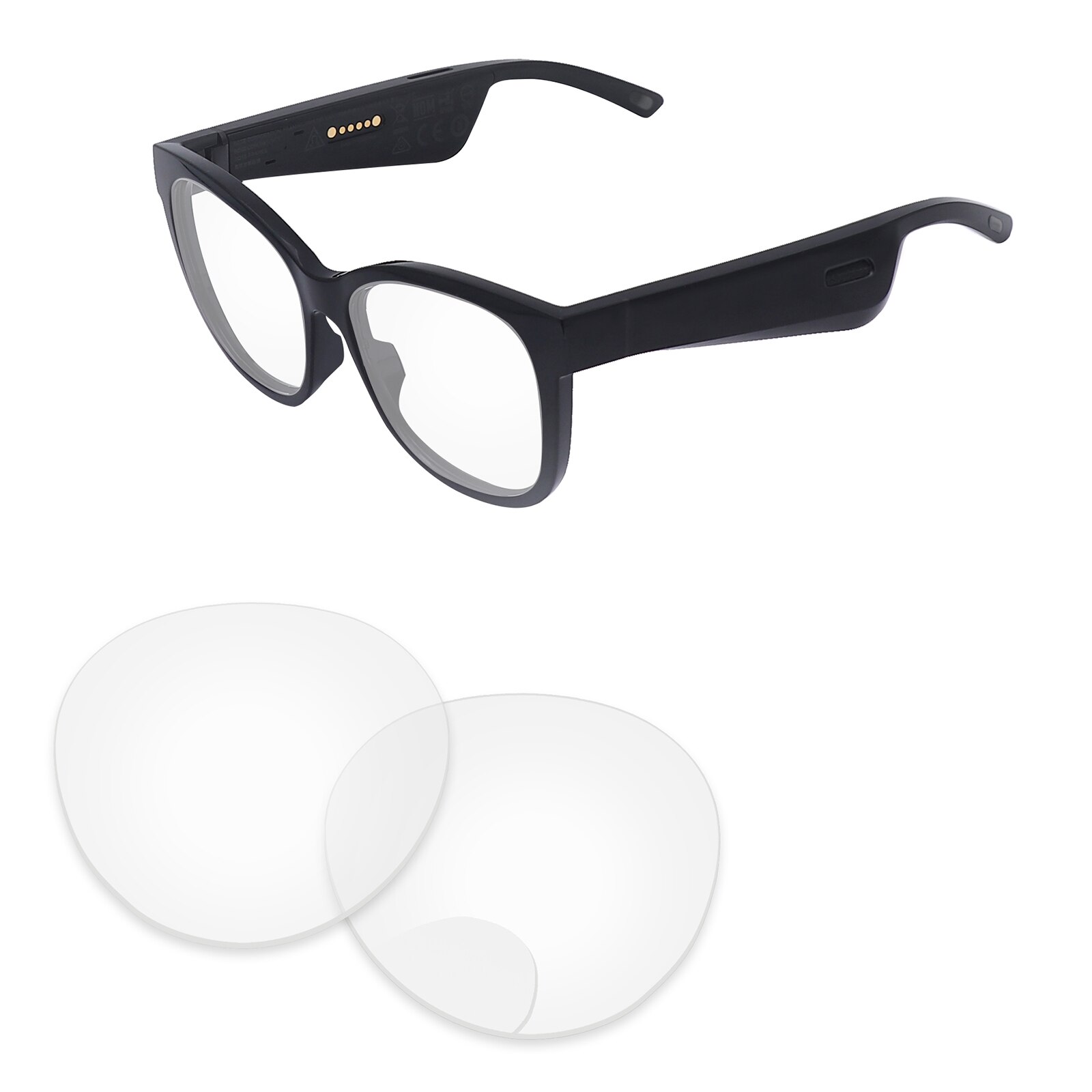 Alphax – verres de remplacement pour lunettes de soleil, polarisées, pour Bose Rondo S/M, Options multiples: Crystal Clear