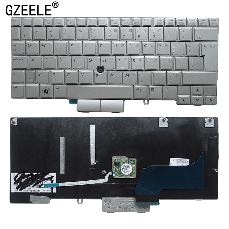 FOR HP Elitebook 2760P 12.1" laptop keyboard silver MP-09B63US64421 with Point Stick 90.4KM07.C01 649756-001 US