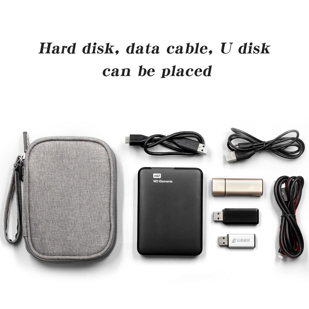 Boona Oxford Hard Drive Case Tas Voor 2.5 Hard Drive Disk Usb Kabel Externe Harde Schijf Opslag Draagtas Ssd Hdd case