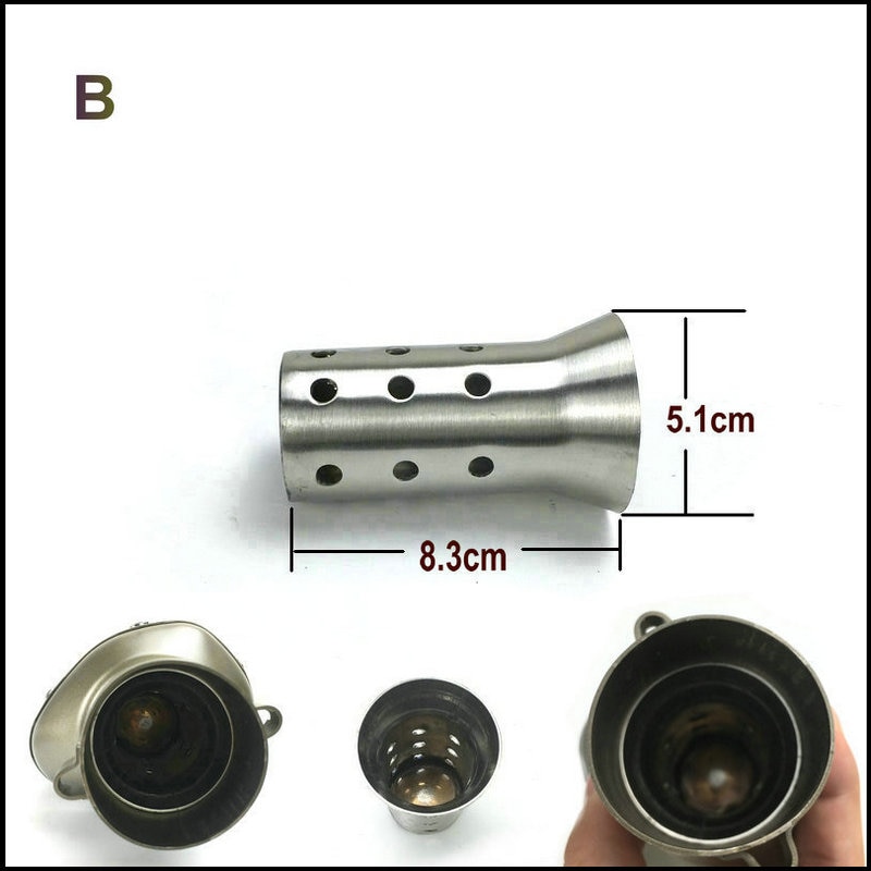Motorcykel udstødningsrør lyddæmper db killer motorcykel udstødning lyddæmper lyddæmper støj lyd eliminator 51 mm 61 mm indvendig diameter