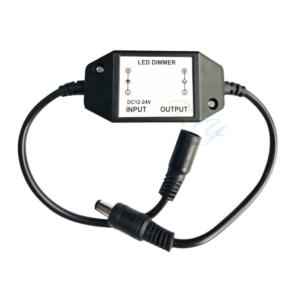 DC 12V-24V 6A LED Strip Dimmer Switch PWM Dimmer Controller DC Jack Adapter Connector LED Connector LED Controller for RGB
