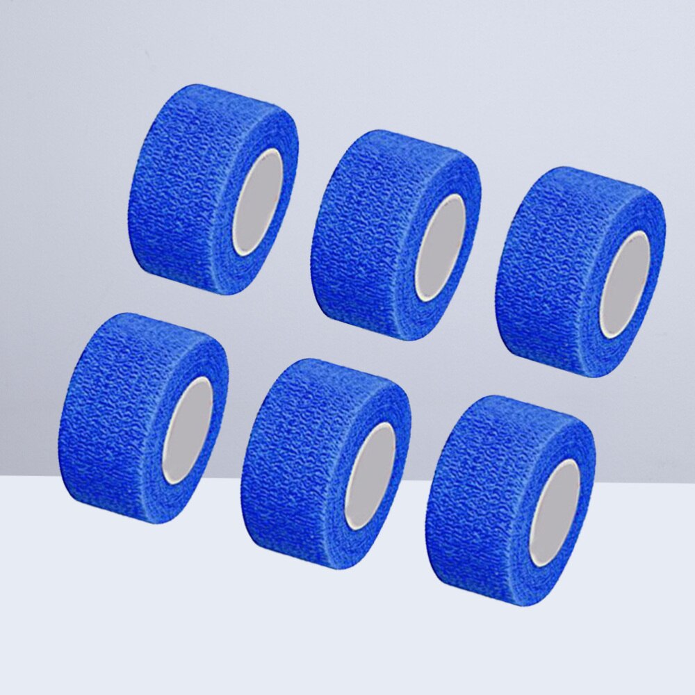 6pcs Cohesive Bandages Elastic Nonwovens Strong Self Adherent Wrap for Sports Athletic: Blue