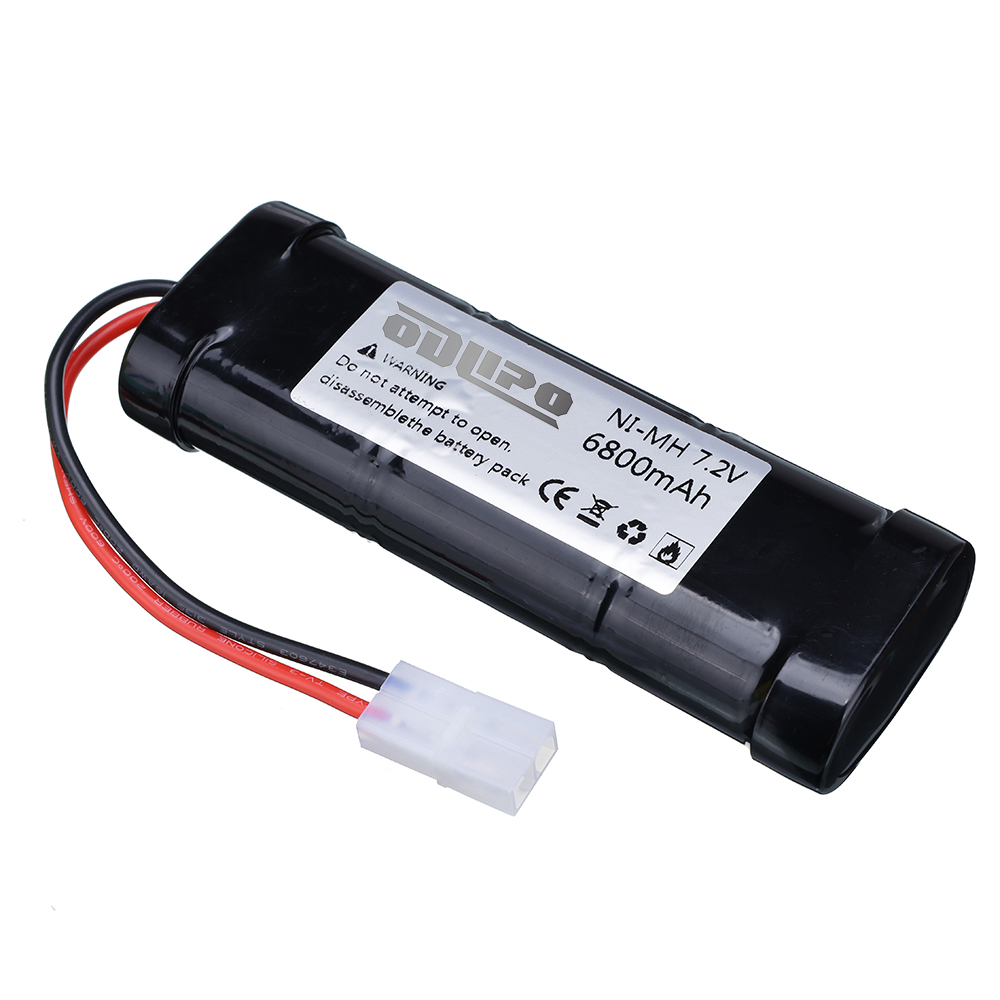 Batería Ni-MH SC de 7,2 V y 6800mAh, juego de cargador para juguetes RC, tanque, coche, avión, helicóptero, con conectores Tamiya, batería de 7,2 v: Gris