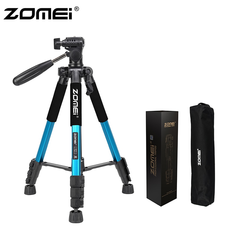 Original ZOMEI Q111 Portable Travel Aluminum Camera Tripod&Pan Head for SLR DSLR Digital Camera Five colors