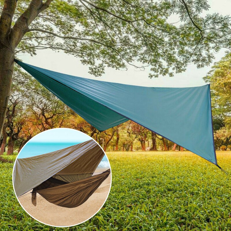 Camping Sun Shelter Lightweight Tent Tarp Rain Sun Shade Hammock Shelter Camping Picnic Pad Outdoor Waterproof Tent Shade